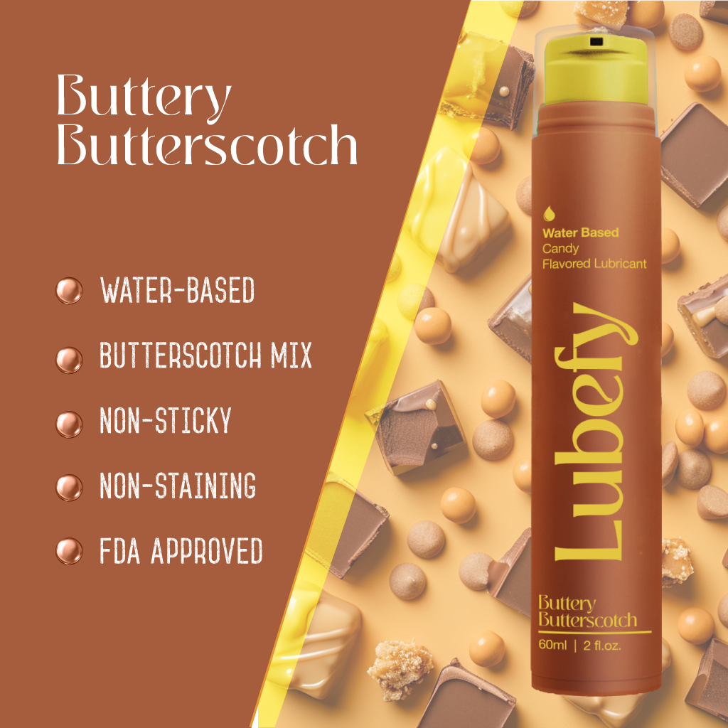 Lubefy Edible Butterscotch Intimate Lube Body Safe Ingredients
