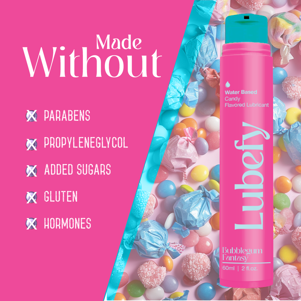 Water-Based Lubefy Bubblegum Fantasy Edible Flavored Lubricant