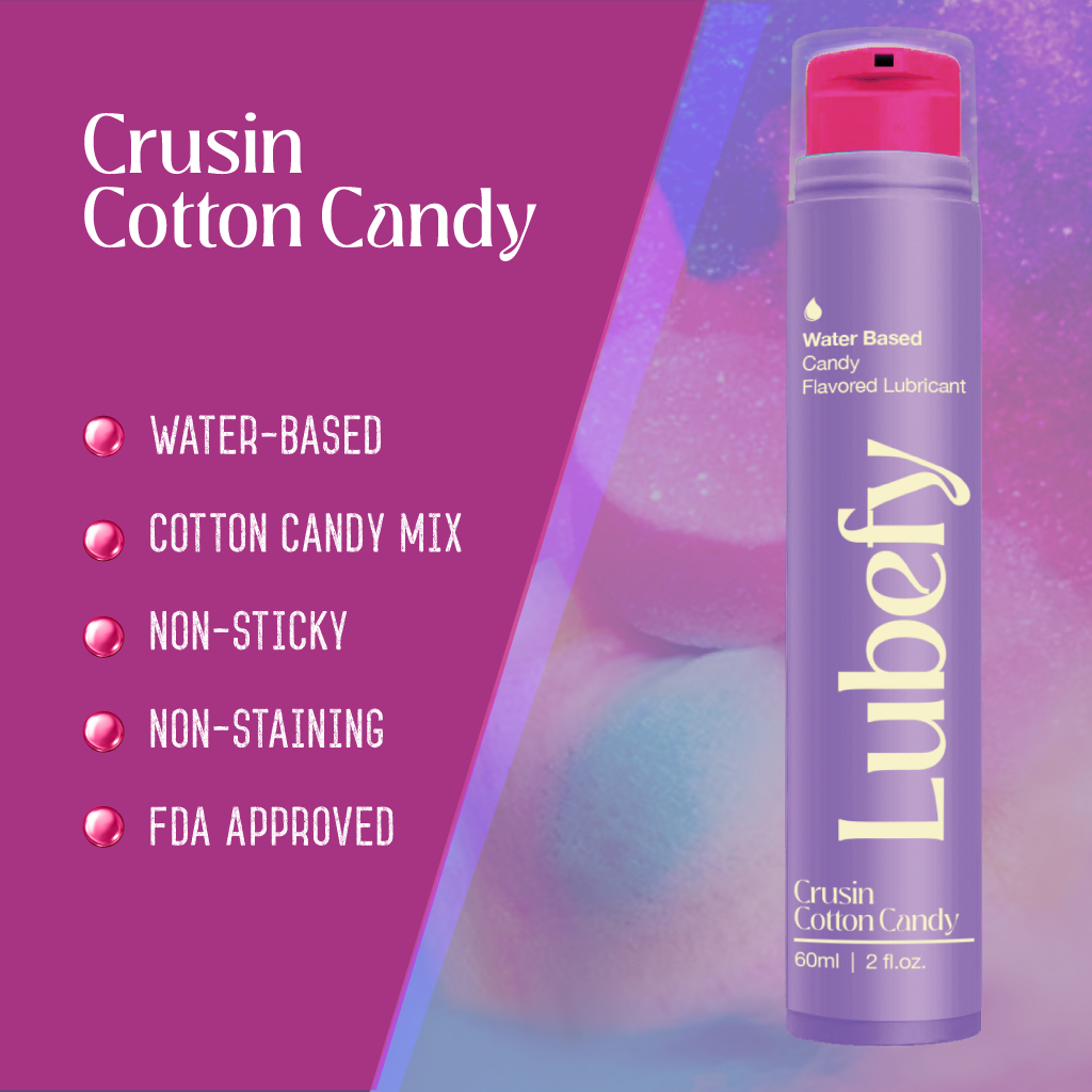 Water-Based Lubefy Crusin Cotton Candy Flavored Edible Lubricant