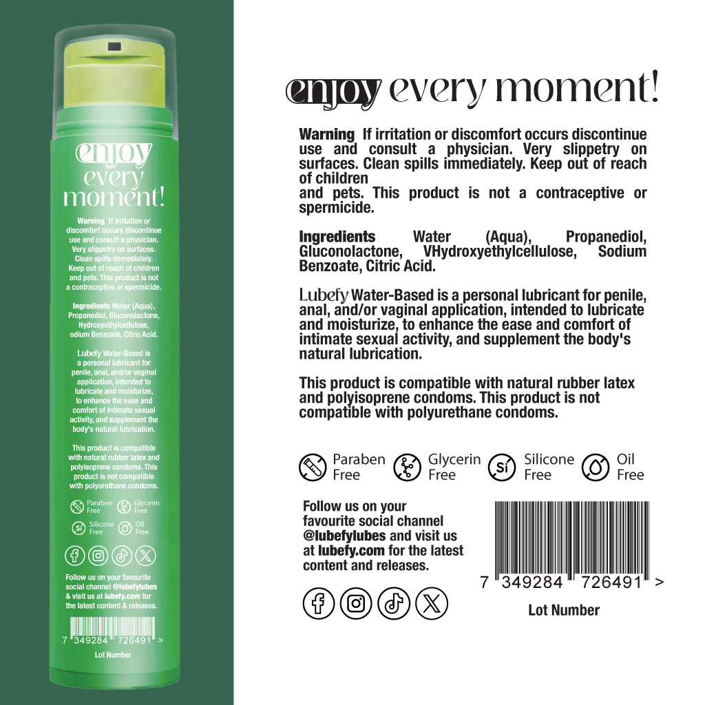 Water-Based Lubefy Fabulous Apple Edible Flavored Lubricant