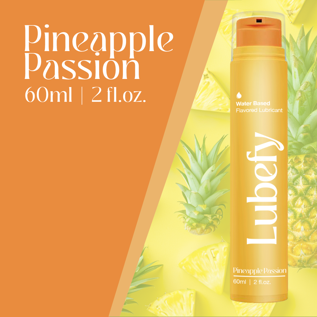 Lubefy Pineapple Passion Flavored Edible Lubricant Size