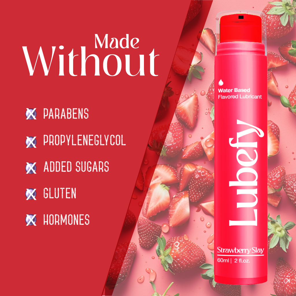 Water-Based Lubefy Strawberry Slay Flavored Edible Lubricant