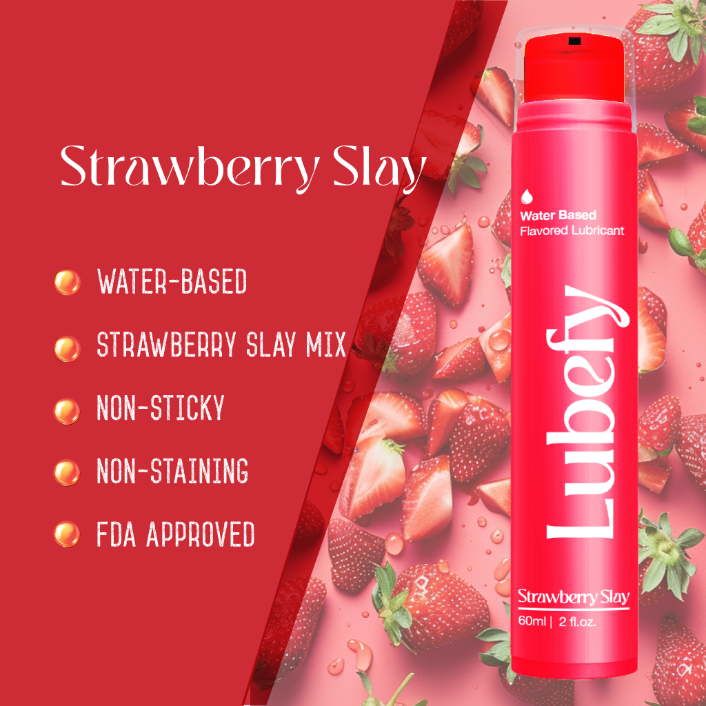 Water-Based Lubefy Strawberry Slay Flavored Edible Lubricant