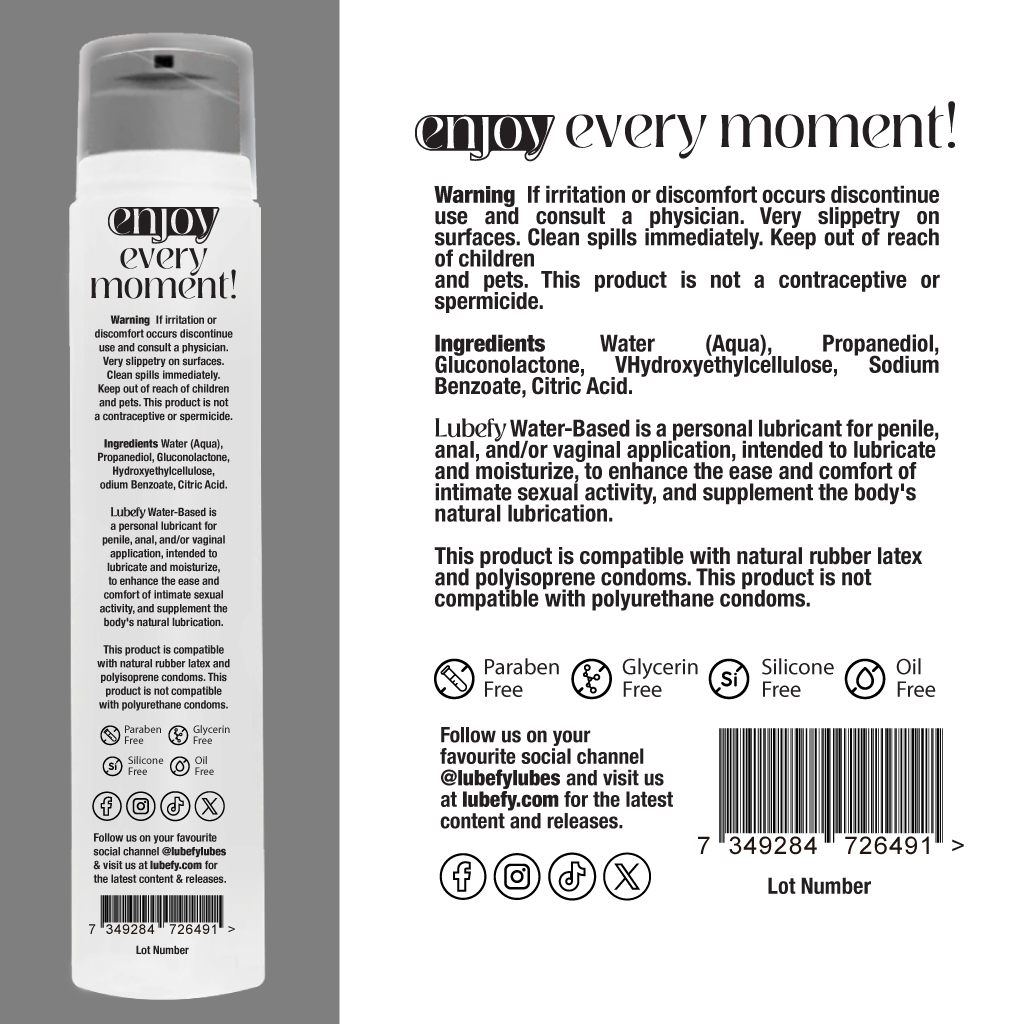 Water-Based Lubricant Clear No Flavor